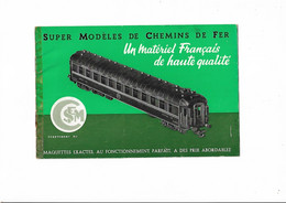Livret   Catalogue  Trains  -  CSFM   - 12  Pages   + Feuille Tarif - Chemin De Fer & Tramway