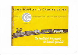 Livret   Catalogue  Trains  -  CSFM   - 12  Pages   + Feuille Tarif - Chemin De Fer & Tramway