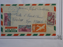 BK8 COTES DES SOMALIS BELLE  LETTRE  1951 PAR AVION A TOULON FRANCE  +AFFR. INTERESSANT ++ - Lettres & Documents
