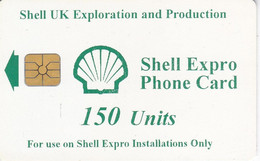 TARJETA DEL REINO UNIDO DE SHELL EXPRO PHONE CARD (CARACOLA-SEA SHELL) - Piattaforme Petrolifere