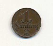 LATVIA - 1 Santims 1924. (LAT013) - Lettonie