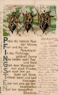 Maikäfer Personifiziert Pfingsten Präge-Karte 1904 I-II Hanneton - Other & Unclassified