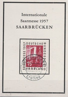 Saargebiet Saar Sarre - Saarmesse (MiNr: 400) 1957 - Ersttagskärtchen - Lettres & Documents