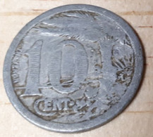 FRANCE 10 CENTIMES ALUMINIUM CHAMBRE DE COMMERCE D'ORAN 1921 - Monétaires / De Nécessité