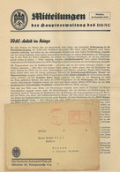 Propaganda WK II DDAC Mitteilungen Der Hauptverwaltung Februar 1939 Mit Original Briefumschlag II - Guerra 1939-45