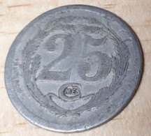 FRANCE 25 CENTIMES ALUMINIUM CHAMBRE DE COMMERCE D'ORAN 1921 - Monétaires / De Nécessité