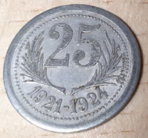 FRANCE CHAMBRE DE COMMERCE DE L'HERAULT 1921-1924 JETON ALUMINIUM 25 CENTIMES - Monétaires / De Nécessité