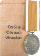 WK II Orden Deutsches Schutzwall-Ehrenzeichen Mit Verleihungstüte - War 1939-45