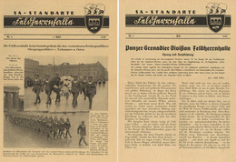 WK II SA 2 Ausgaben Zeitung SA-Standarte Feldherrnhalle. Ausgabe Nr. 4 April 1943 Mit 4 Seiten Und Ausgabe Nr. 7 Juli 19 - War 1939-45