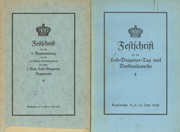 Regiment Buch 1 X Festschrift Für Den Leib-Dragoner Tag Und Denkmalsweihe Karlsruhe 1929 1x Festschrift Für Den 3. Regim - Regiments