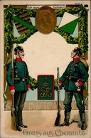 Regiment Chemnitz Nr. 104 Königlich Sächsisches 5. Infanterie Kronprinz 1918 II (Reißnagellöcher) - Regiments