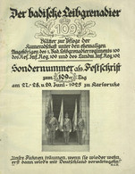 Regiment Der Badische Leibgrnadier Lot Mit 1 Festschrift Zum 109er Tag Und 1 Erinnerungsschrift II (fleckig) - Regiments