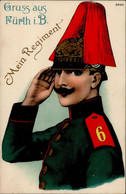 Regiment Fürth I.B. 1915 Prägekarte I-II - Régiments