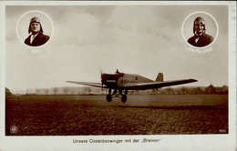 Flugzeug Junkers Bremen Von Hünefeld Köhl I-II (fleckig RS) Aviation - Other & Unclassified