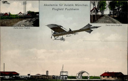 Flugzeug München (8000) Akademie Für Aviatik Flugfeld Puchheim 1915 I-II Aviation - Other & Unclassified