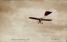 Flugzeug Sachsenrundflug Pilot Jahnow 1911 I-II (Stauchung) Aviation - Other & Unclassified