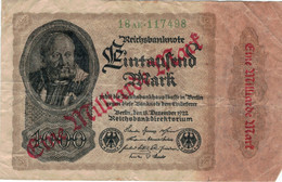 Deutschland 15.12.1922 - 1 Milliarde Mark - Überdruckprovisorium - Georg Pencz - 1 Milliarde Mark