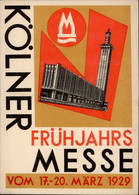 KÖLN - KÜNSTLERKARTE KÖLNER FRÜHJAHRS-MESSE 1929 I-II - Koeln