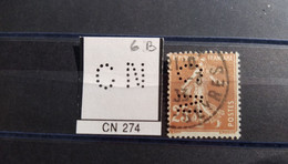 FRANCE TIMBRE CN 274 INDICE 6 SUR SEMEUSE PERFORE PERFORES PERFIN PERFINS PERFO PERFORATION PERFORIERT - Used Stamps