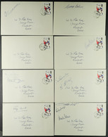 FOOTBALL  - 1966 ENGLAND WORLD CUP WINNERS FDCs WITH AUTOGRAPHS. 7 First Day Covers With All The Autographs Of The 11 19 - Other & Unclassified