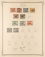 1924-70 AIR POST COLLECTION Mint Or Used Incl. 1928, 1932, 1935, 1937 And 1939 Sets Etc.. (275 Stamps & 10 M/s) - Bolivia