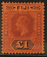 1914 Â£1 Purple & Black/red, Die I, SG 137, Fine Mint. Cat. Â£275. - Fidschi-Inseln (...-1970)