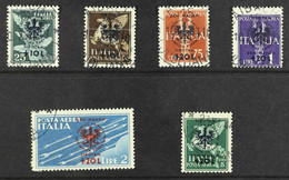 OCCUPATION OF LAIBACH (LJUBLJANA), SLOVENIA 1944 AIR Orphans' Fund Set (Mi 33/38, SG 106/11), Fine Used. (6 Stamps) - Sonstige & Ohne Zuordnung