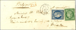 Etoile / N° 2 Superbe Nuance + N° 4 Càd PARIS (60) Sur Lettre Pour Bruxelles. 1852. - SUP. - RR. - 1849-1850 Ceres