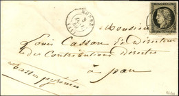 Càd T 15 RODEZ (11) 3 JANV. 49 / N° 3 Belles Marges Sur Lettre Sans Texte Pour Paris. - TB / SUP. - R. - 1849-1850 Cérès