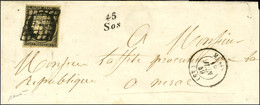 Grille / N° 3 Càd T 15 MEZIN (45) Cursive 45 / Sos Sur Lettre Pour Nérac. 1849. - SUP. - R. - 1849-1850 Cérès