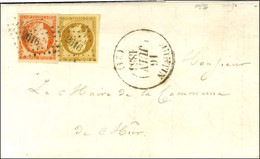 PC 2616 / N° 5 + 9, Les 2 Ex Belles Marges, Càd T 13 QUINTIN (21) Sur Lettre Avec Texte 2 Ports Pour Loudéac. 1853. - SU - 1849-1850 Cérès