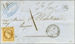 PC 3068 / N° 9 Très Belles Marges Càd T 15 Ste FOY-LA-GRANDE 32 Sur Lettre 2 Ports Insuffisamment Affranchie Avec Texte  - 1852 Louis-Napoléon