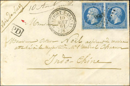 PC 4390 / N° 14 Paire Très Belles Marges Càd T 22 MONTFORT-S-ARGENS (78) Sur Enveloppe Avec Texte Adressée à L'aspirant  - 1853-1860 Napoléon III