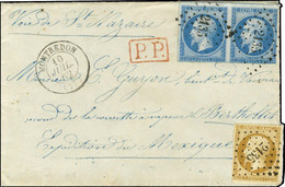 PC 2135 / N° 13 Type 2 + 14 Paire Type 2 (1 Ex Filet Effleuré) Càd T 15 MONTREDON (77) 10 JUIL. 62 + PP Rouge Sur Lettre - 1853-1860 Napoléon III