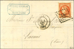 GC 55 / N° 48 Rouge Sang Superbe Nuance Et Très Belles Marges Càd T 17 ALBI (77) Sur Lettre Avec Texte 2 Ports Pour Lava - 1870 Bordeaux Printing