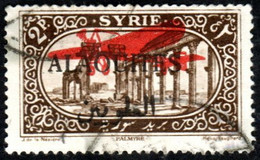 Alaouites Obl. N° PA  9 - Site Ou Monument - Palmyre 2pi Sépia - Surcharge Avion - Gebraucht