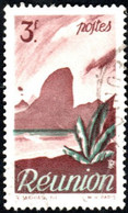 Réunion Obl. N° 272 - Détail De La Série émise En 1947 - Rocher Du Diamant Le 3f Brun-lilas Et Vert - Oblitérés