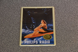 PHILIPS-radio Metalen Reclame Plaat 10,5cm X 15cm Pin Up - Autres & Non Classés