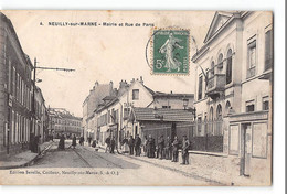 CPA 93 Neuilly Sur Marne Mairie Et Rue De Paris - Neuilly Sur Marne