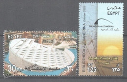 Egypt 2002 Yvert 1743-44, Alexandria Library Inauguration - MNH - Gebraucht