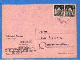 Allemagne Zone Bizone 1951 Carte Postale De Mellendorf (G12288) - Brieven En Documenten