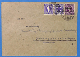 Allemagne Zone Bizone 1946 Lettre De Wuppertal (G12294) - Andere & Zonder Classificatie