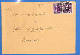 Allemagne Zone Bizone 1946 Lettre De Wuppertal (G12317) - Andere & Zonder Classificatie