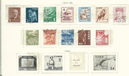 31061) 31062) Japan Collection 1952-1958 - Used Stamps