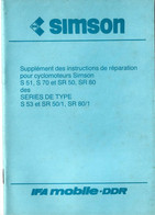 SIMSON Manuel Réparation IFA Mobile DDR - Motorfietsen
