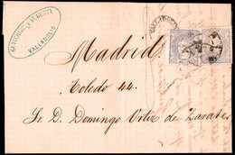 Valladolid - Edi O 107(2) - Carta Mat Rueda Carreta "14" + Fech Tp.II "Valladolid" - Lettres & Documents