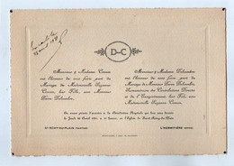 VP21.368 - SAINT REMY DU PLAIN X L'HERMITAGE 1931 / Faire - Part De Mariage De Mr P. DELAMBRE Avec Melle Suzanne CONNIN - Annunci Di Nozze