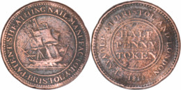 Grande-Bretagne - 1811 - Half Penny - Bristol - 12-151 - Monedas/ De Necesidad