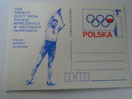 D192594 Polska -postal Stationery -entier Postal 1975 -First Gold Medal  In Olympic Games In 1928 - Sommer 1928: Amsterdam