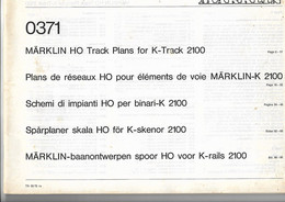 Livret Catalogue  Trains  -  Marklin -      0371 - Annee  1972  - 82 Pages - Chemin De Fer & Tramway